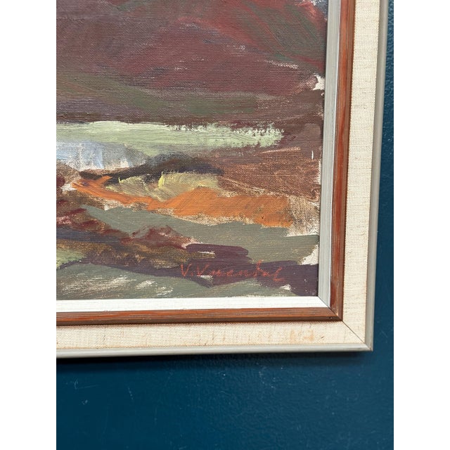 Mountains and Water, 1950s, Oil on Canvas, Framed For Sale - Image 11 of 18