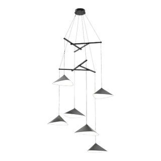 Daniel Becker 'Emily Vertikal 6' Chandelier in Anthracite/Black for Moss Objects For Sale