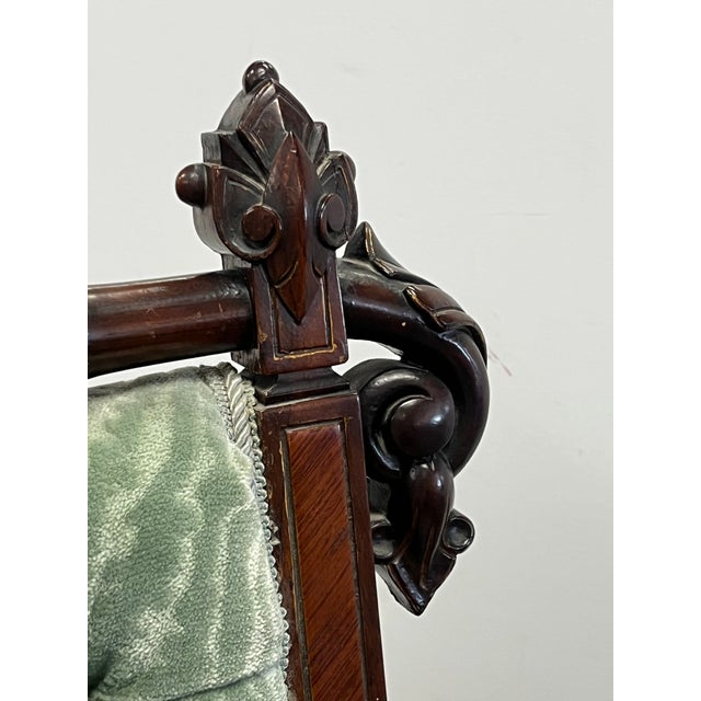 Late 19th Century Pair of Victorian Rosewood Parlor Chairs For Sale In Los Angeles - Image 6 of 7