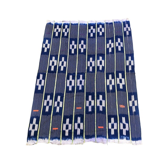 1990s African Vintage Baule /Baoulé Indigo Cloth/Textile For Sale - Image 12 of 12