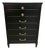 Vintage Henredon Italian Style Black High Chest For Sale