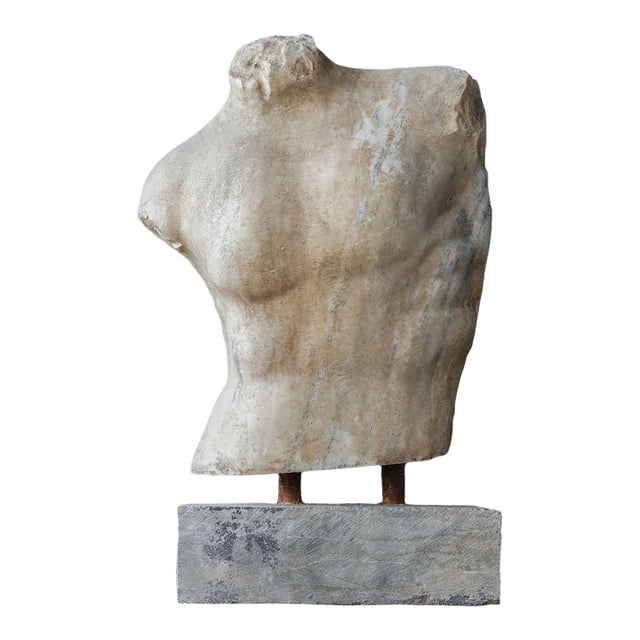 Carved Marble Roman Statue Torso For Sale
