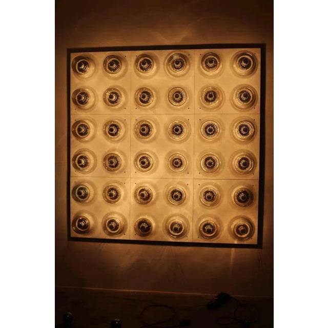 Discover Hillebrand XXL Wall Panel Wall Lamp 62 x 62cm Space Age Panton Era Up to 250V (Europe/UK Standard).The wiring of...