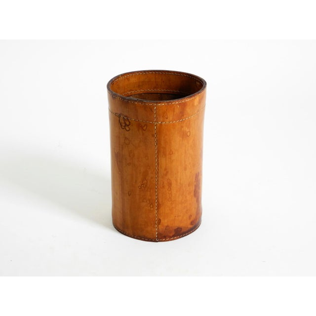 Leather Paper Bin from Torben Ørskov & Co, Denmark, 1960s For Sale - Image 7 of 18