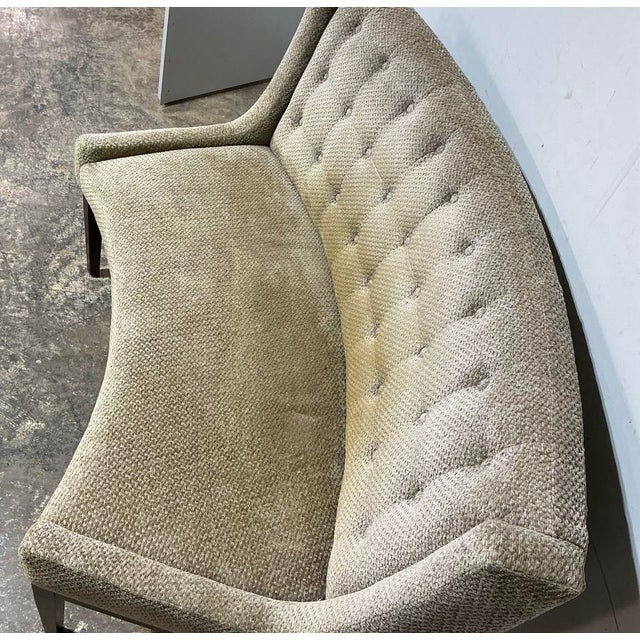 Transitional Michael Weiss for Vanguard Furniture Curved Tufted Sofa For Sale - Image 3 of 5