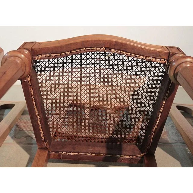 Brown Antique Louis Philippe Style Birch Dining Chairs, Set of 4 For Sale - Image 8 of 10