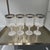 Vintage wine glasses from 1960s. Set of 2. Made by Krosno Glass S.A. Handmade in Poland. Clear glass with two bands, one...