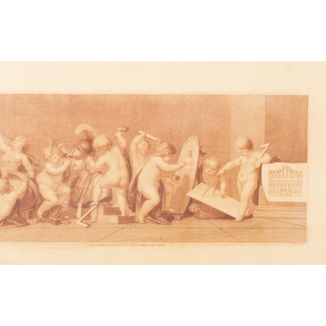 Engraving 'An Allegory of Nature' - Francesco Bartolozzi. 'An Allegory of Nature'. Engraving on paper. Dimensions: 20x47 cm.
