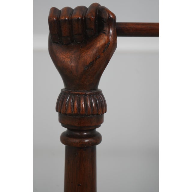 1990s Maitland Smith Double Hand Mahogany Quilt Rack For Sale - Image 5 of 15