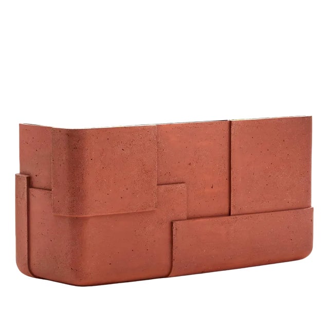 Earth Trough Terracotta Planter by Indigenus For Sale