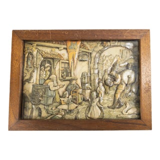 Mid-Century 3d Cut Paper Diorama Shadowbox Print After Anton Pieck For Sale