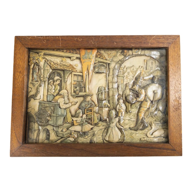 Mid-Century 3d Cut Paper Diorama Shadowbox Print After Anton Pieck For Sale