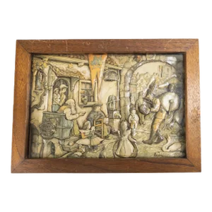 Mid-Century 3d Cut Paper Diorama Shadowbox Print After Anton Pieck