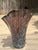 Glass Large Hand-Blown Amethyst Art Glass Freeform Handkerchief Vase With White Mottled Inclusions, 13.5"h For Sale - Image 7 of 8