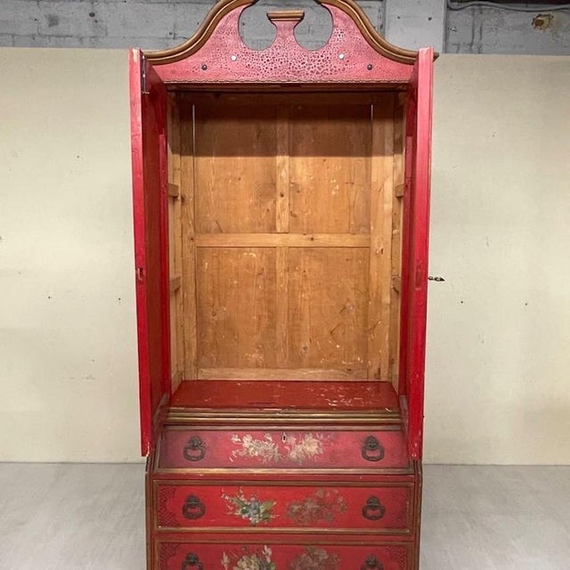 Chinoiserie Trumeau with Chest of Drawers, 1950s For Sale - Image 12 of 18