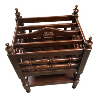 1970s Wooden Magazine Holder For Sale