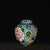 Metal Vintage Cloisonné Enamel Ginger Jar With Peony Motif - Blue Ground For Sale - Image 7 of 9