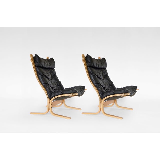 High Back Siesta Lounge Chair by Ingmar Relling for Westnofa, Set of 2 For Sale - Image 9 of 9
