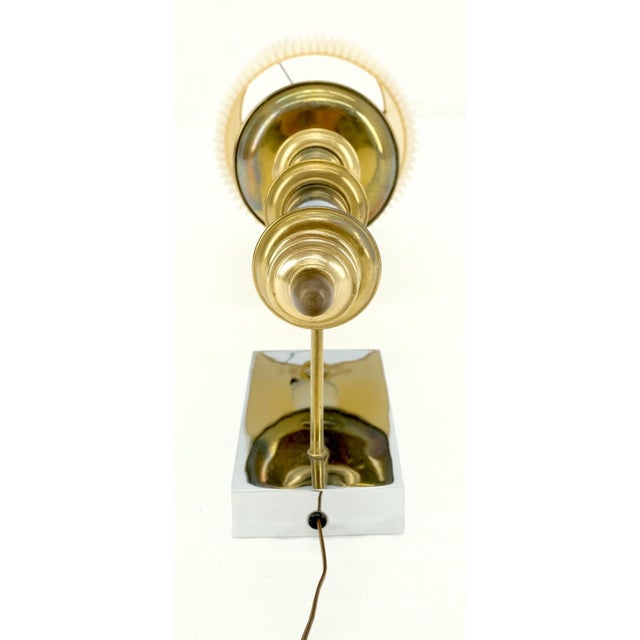 Fine Chrome Brass Mid Century Modern Sconce Light Fixture Lamp For Sale - Image 13 of 13