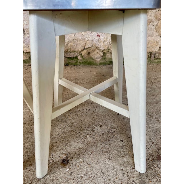 Green Vintage Wooden Stool, 1950s For Sale - Image 8 of 18