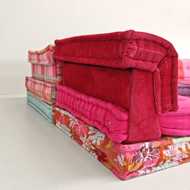 Mah Jong Red Four-Seater Modular Sofa by Missoni, H. Hopfer for Roche Bobois, 1990s, Set of 4 For Sale - Image 12 of 18