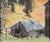Two Cows, ca. 2000 by Jann T. Bass | Pastel on paper of two cows near a barn in a landscape. For Sale