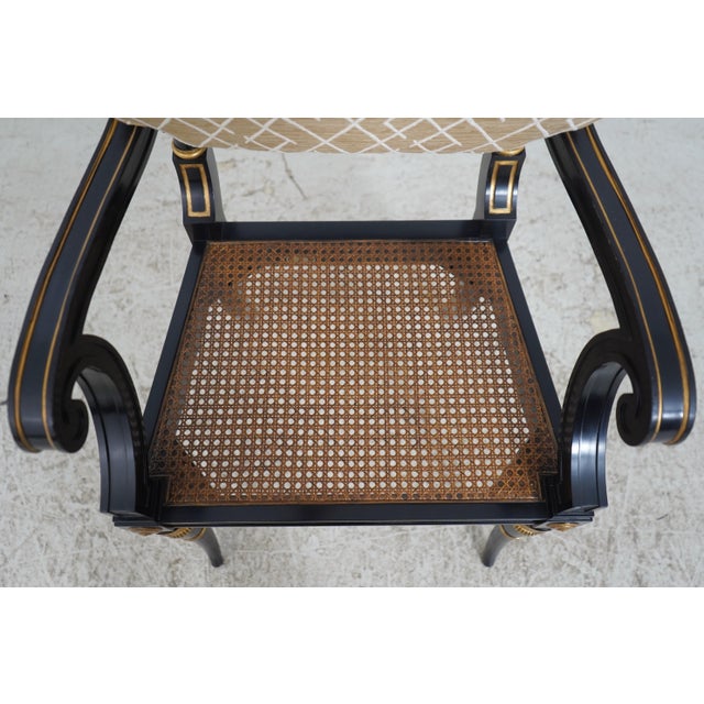 Set of 4 Baker Neoclassical Regency Armchairs For Sale - Image 17 of 18
