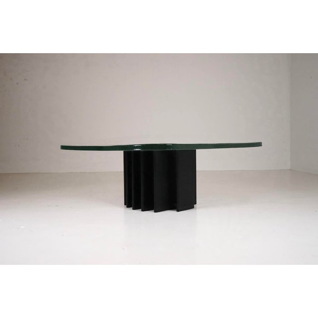 Brutalist Coffee Table with Cast Glass Top by Heinz Lilienthal, 1980s For Sale - Image 6 of 10