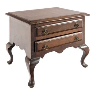 Vintage Salesman Sample Queen Anne Style Two Drawer Side Table For Sale