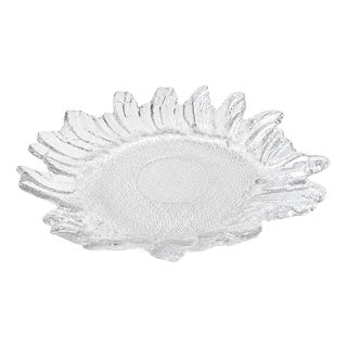 Barock Serving Bowl in Glass from Lindshammar Glasbruk, 1970s For Sale
