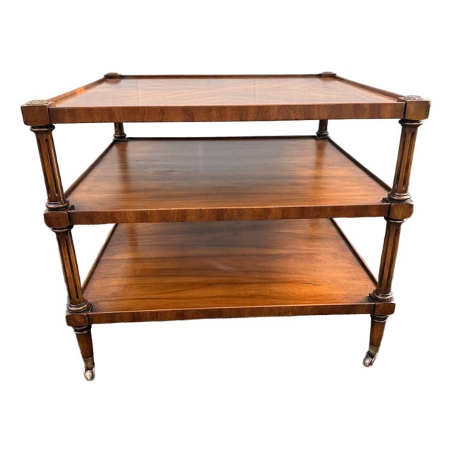 Vintage English Regency-Style Three-Tier Etagere or Side Table by Weiman For Sale