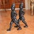 Metal Pair of American Cast Iron “Hessian Soldier” Andirons For Sale - Image 7 of 12