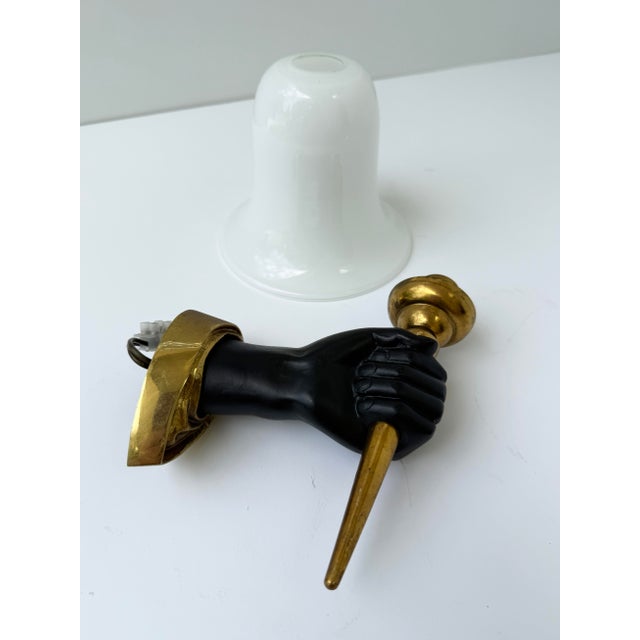 Black Nubian Hand Wall Sconce by John Devoluy For Sale - Image 8 of 10