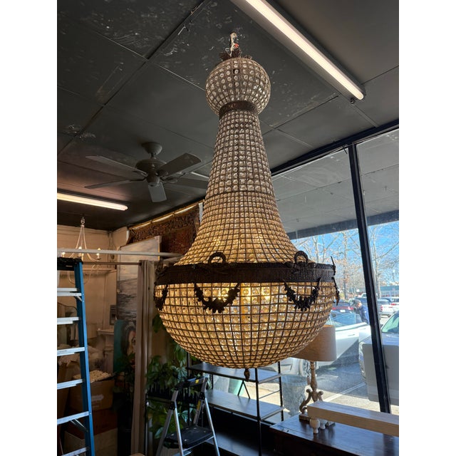 Bronze French Empire Crystal Chandelier For Sale - Image 8 of 10