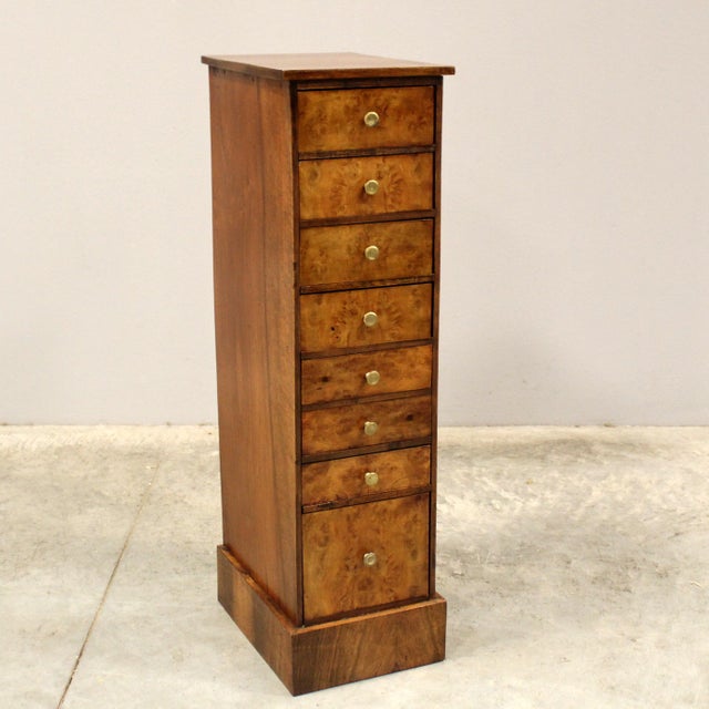 Antique Bedside Table in Walnut, 1900s For Sale - Image 9 of 9