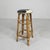 Black Bamboo Bar Stool with Leatherette Seat in Cow Print, 1950s For Sale - Image 8 of 17