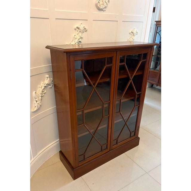Antique Victorian Mahogany Glazed Bookcase, 1880 For Sale - Image 10 of 14