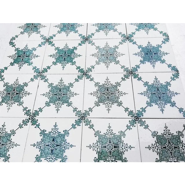 1920s Art Deco Dark Green Tiles from Societe Morialme, Belgium, 1920s For Sale - Image 5 of 12