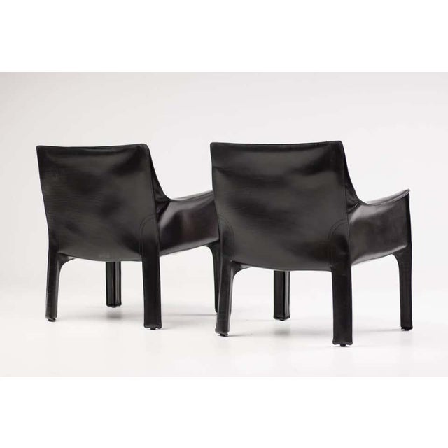 Cassina Cab Lounge Chairs By Mario Bellini A Pair Chairish