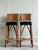 Camel Vintage Coastal Woven Rattan Bar Stools - A Pair For Sale - Image 8 of 9