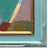 2020s Contemporary Abstract Oil Painting in Vintage Blue Painted Frame For Sale - Image 5 of 6