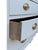 Drexel Heritage Vintage Bow-Front Dresser Bathroom Vanity With Marble Top & Brass Hardware -White Pearl Quartzite For Sale - Image 4 of 5