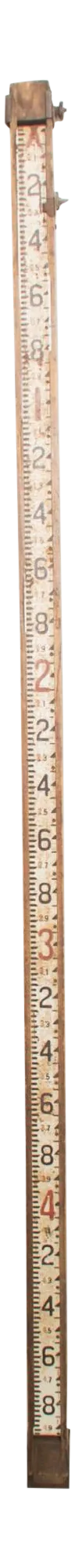 1940s Architect's Telescopic Survey Rule Wood Engineering Rod Measure
