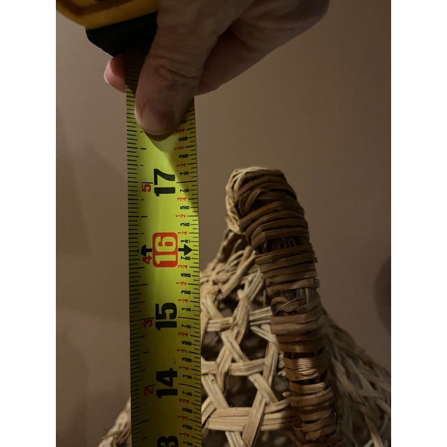 Wood Vintage Round Pigeon Basket Carrier For Sale - Image 7 of 8