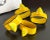 Vintage 1970's Papier Mache Lemon Yellow Napkin Rings - Set of 4 For Sale - Image 4 of 4