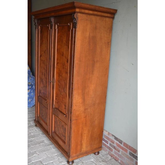19th Century German Walnut Cupboard, 1890s For Sale - Image 6 of 9