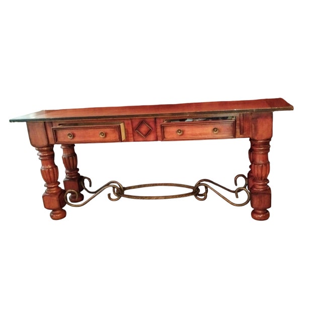 Chocolate Stunning Console Table by Hickory White Furniture Combines Timeless Spanish Colonial With Versatile Modern Utility. For Sale - Image 8 of 12
