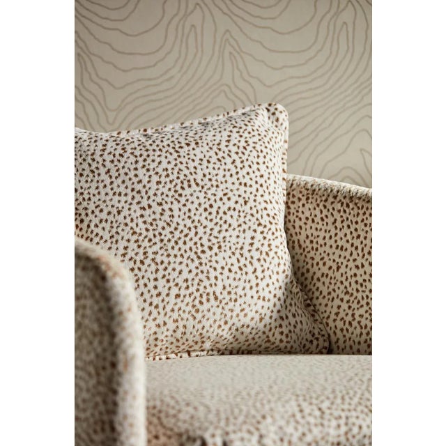 Harlequin Harlequin Fawn Fabric in Olive - a Sample For Sale - Image 4 of 4