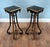 Black Arts and Crafts Lacquered Pedestal Stands, Set of 2 For Sale - Image 8 of 12