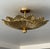 Modern Pure Brass Flush Mount Ceiling Light | Brushed Brass 4-Light Fixture For Sale - Image 3 of 11